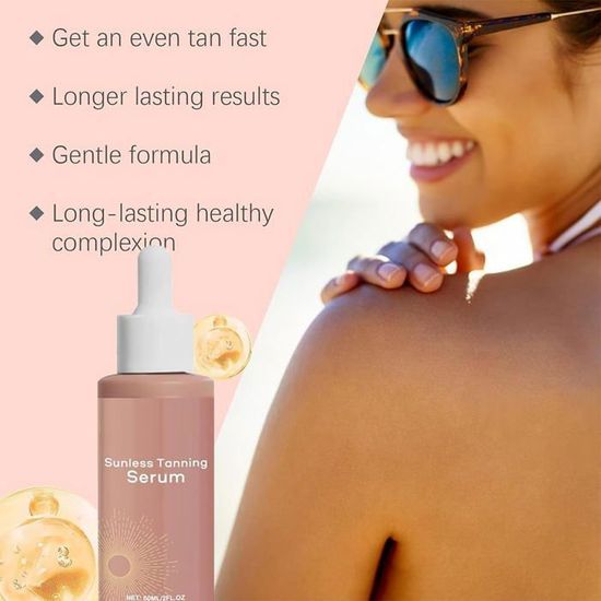 Gouttes de bronzage sans soleil gouttes pour améliorer