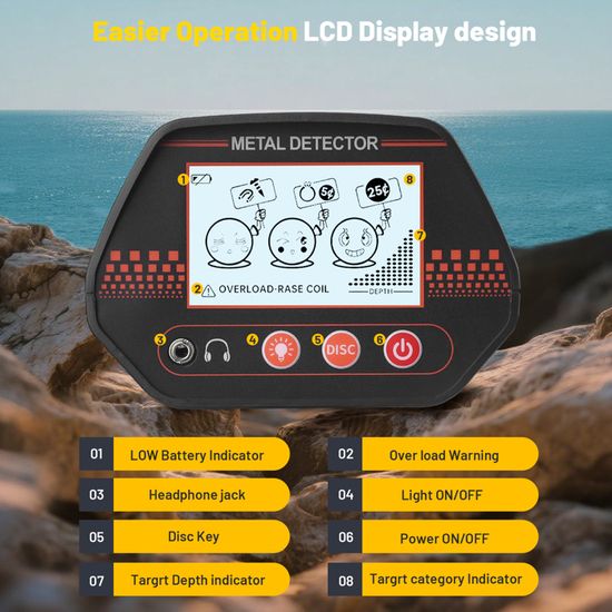 Détecteur De Métaux Professionnel étanche IP68 - Réglable En Hauteur, Idéal Pour Adultes Et Enfants