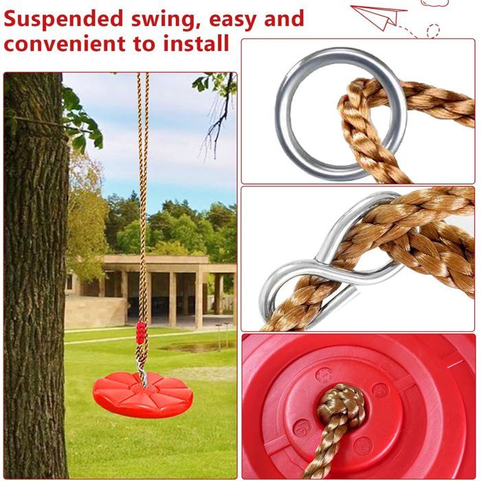 Balancoire Exterieur, Corde à Grimper Balancoire Enfant en Plastique, Disque Balançoire Suspendue Charge Max 150 kg (Jaune) - Jeux - Jouets Balancoire Exterieur, Corde à Grimper Balancoire Enfant en Plastique, Disque Balançoire Suspendue Charge Max 150 kg (Jaune) - Jeux - Jouets