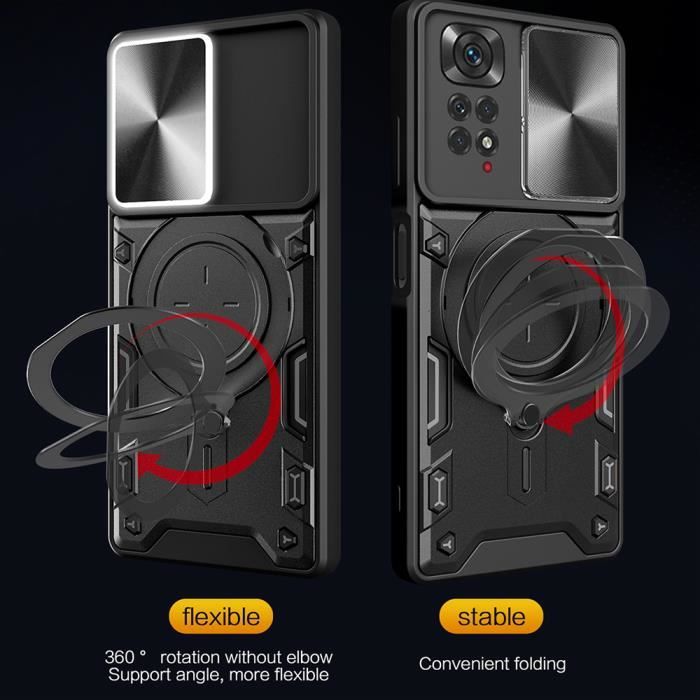 Coque Rigide + 2 Verres Trempés Pour Xiaomi Redmi 13C, Note 12 Pro 5G Etc. - Noir
