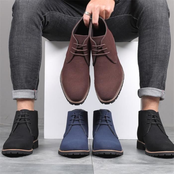 Bottes Militaires Homme En Cuir Fait Main - Combat / Habillée - Taille 7 à 16 US - Marron