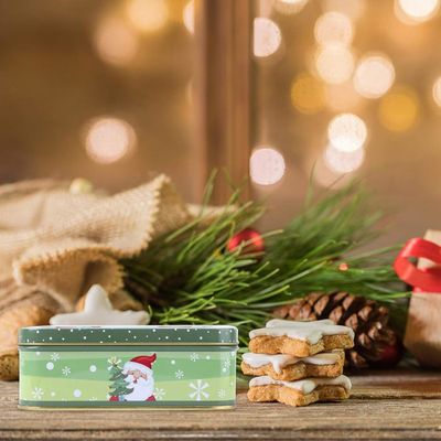 Boîtes à Biscuits Métalliques De Noël – Lot De 4 Mini Boîtes En Fer Blanc Avec Poignées – Pour Cadeaux, Chocolats, Décorations
