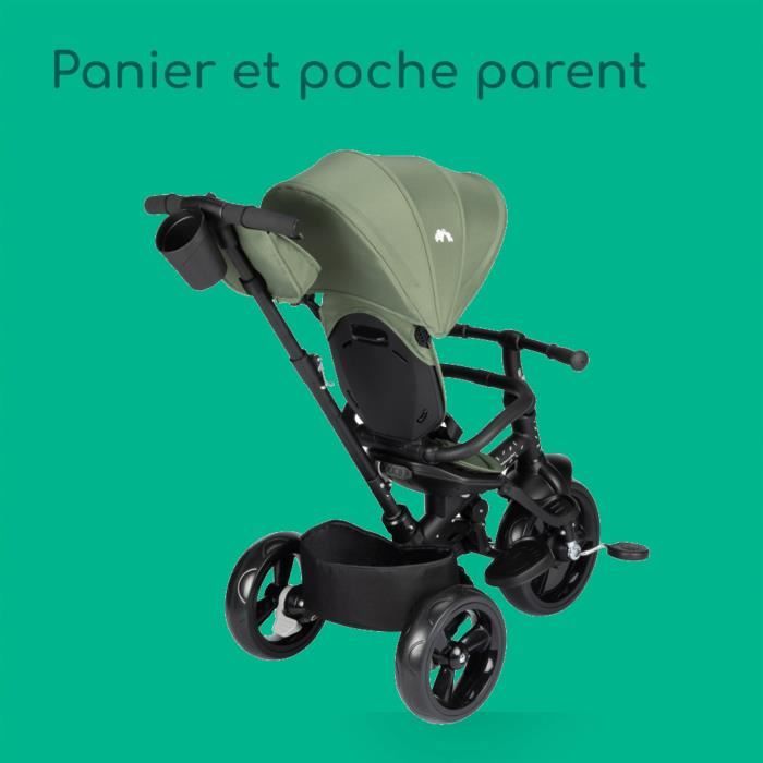 BEBECONFORT WINDY, Tricycle, pliage compact, confortable, siège réversible, de 10 mois à 5 ans, Mineral Green - Jeux - Jouets BEBECONFORT WINDY, Tricycle, pliage compact, confortable, siège réversible, de 10 mois à 5 ans, Mineral Green - Jeux - Jouets