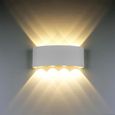 100 Lampe Murale LED 8W Blanc Moderne Aluminium LED Applique Murale Interieur Éclairage Mural, Applique Murale Lumières Blanc Chaude-0