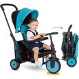 Tricycle évolutif pliant 6 en 1 - NO NAME - STR 3 BLEU - Mixte - 3 roues - Pour enfants de 10 à 36 mois-0