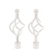 1#Blanc MagiDeal Paire Embout de Tringle /à Rideau D/écoration pour Rideau de Fen/être Maison 28mm