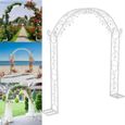 Arche de Mariage en Métal 2.2x2.4M Arche Jardin Décoration pour Anniverssaire, Cérémonie, Fête, Noël, Photography-0