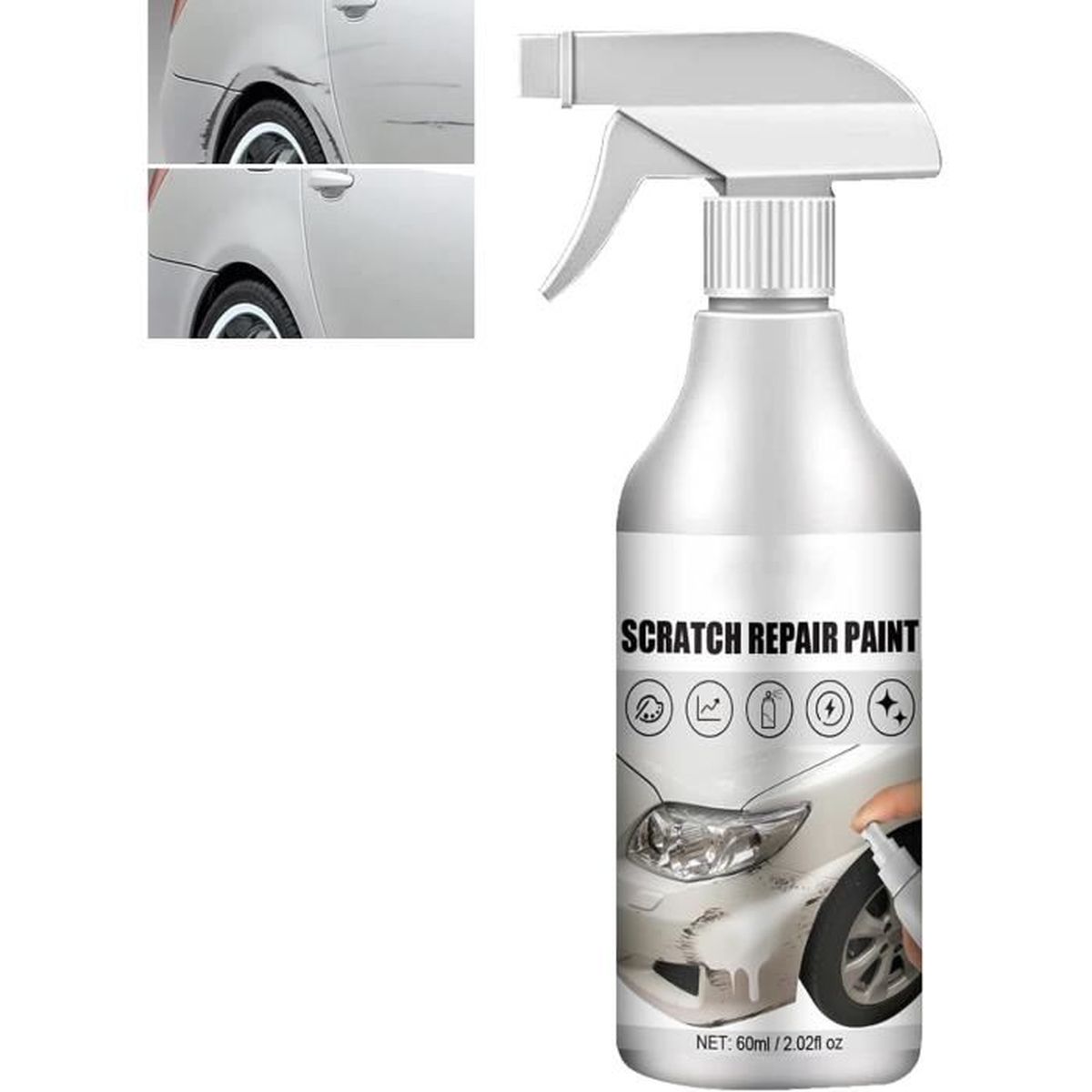 Kit De Réparation De Rayures De Voiture Nano Sparkle Cloth Nanosparkle Pour Rayures De Voiture, Spray De Réparation De Rayures De Voiture (C
