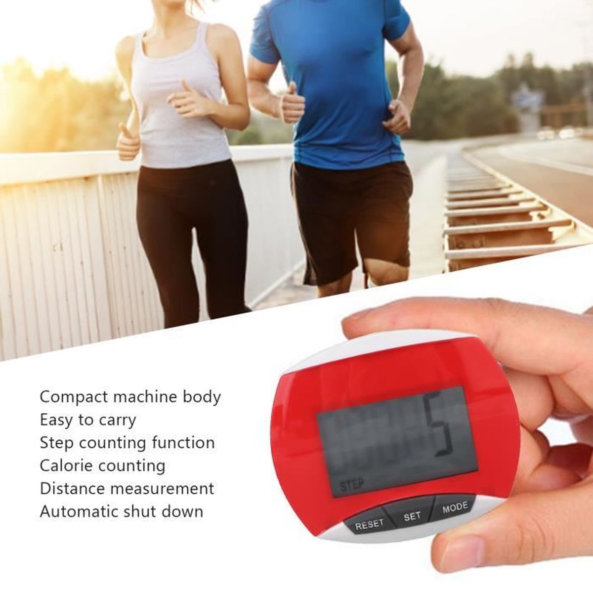 Compteur De Pas Podomètre Sportline ThinQ 303 De Poche | Pour Course à Pied Et Marche Compteur De Pas Podomètre Neuf