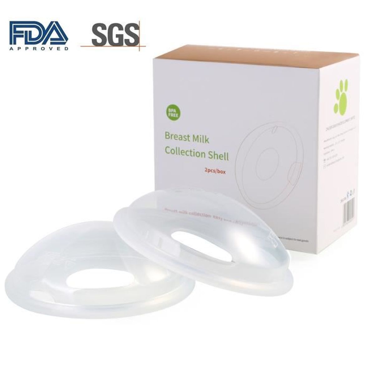 Collecteur De Lait Maternel Portable 2 Pcs Economiseur Portatif De Sein De Collection De Lait Maternel Blanc Transparent Wal Cdiscount Puericulture Eveil Bebe