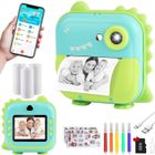 NIUNIUTAB Appareil photo pour enfants - Impression instantanée - HD - 1200 W - Rechargeable USB - Cadeau idéal