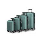 ALIGHTUP - Set de 4 Valise trolley portable 4 en 1 en ABS - 44cm/55cm/64cm/75cm - Vert