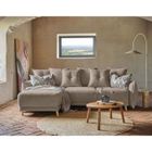 BESTMOBILIER Lena - canapé d'angle réversible convertible - 4 places - style scandinave - Latte