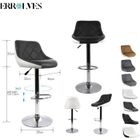 Tabouret de bar ERROLVES® - Lot de 4 - Noir et blanc - Hauteur ajustable 84-104 cm