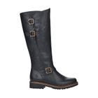 Bottes femme - REMONTE - R6590 - Cuir noir - Talon large 3.5cm - Fermeture à zip