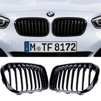 2 GRILLE DE CALANDRE M PERFORMANCE NOIR BRILLANT BMW SERIE 1 F20 / F21 PHASE 2 A PARTIR DE 03/2015