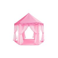 Tente enfants château princesse Rose - idmobilierdeco - Tissu - Dimensions 135 x 140 cm - Pour enfant