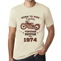 Homme Tee-Shirt Né Pour Rouler Un Moteur Légendaire Depuis 1974 – Born To Ride Legendary Motor Since 1974 – 49 Ans T-Shirt Cadeau