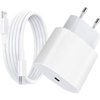 Certifié Apple Mfi : Chargeur Rapide Pour Iphone, Chargeur Mural Usb C De 20 W Avec Câble Usb C Vers Lightning De 1 M, Charge[J611]