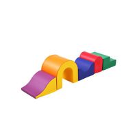 Parcours De Motricité Bébé JungleDove 2 Pièces - Blocs En Mousse Avec Miroir Sécurisé - Cuir PU Antidérapant