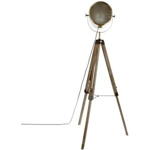 LAMPADAIRE EBOR Lampadaire - Bois et métal - Marron - H152 cm