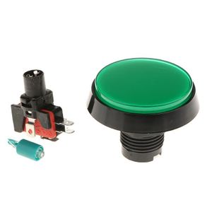 jeu d/'arcade 52 mm jaune lumineux momentané bouton poussoir simple pole, Double Throw Mini Switch T9 1X