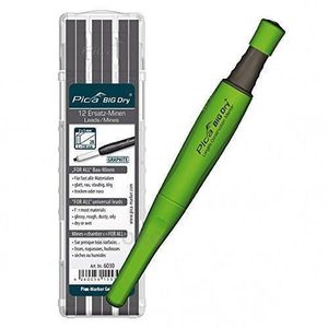 Pica BIG Dry marqueur stylo pack de 12 Crayon Recharges Noir Graphite seulement 6030