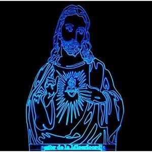VEILLEUSE BÉBÉ Jésus-Christ Lampe 3D Cadeau Créatif 3D Veilleuse 