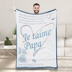 COUVERTURE - PLAID Couverture Cadeau Papa Couverture Personnalisés Ca