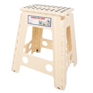 Beige MAGT Tabouret Pliable Tabouret de Marche Pliant Robuste et Robuste Tabouret en Plastique Portable Vivant Chaise Multicolore Tabouret antid/érapant pour Adultes