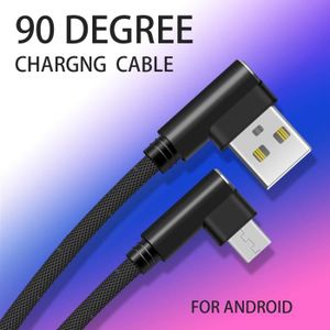 ACCESSOIRES SMARTPHONE Cable Fast Charge 90 degres Micro USB pour Enceint