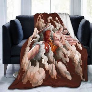 COUVERTURE - PLAID Couverture Anime une pièce Luffy Super chaud doux lit canapé maison chambre laine fla60X50 pouces