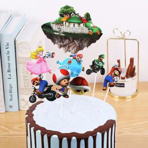 Decorations De Gateaux Super Mario Pour Fete D Anniversaire Presentoir De Cupcake Decor Modele Cake Flags 1set Hydgzsc Cdiscount Maison