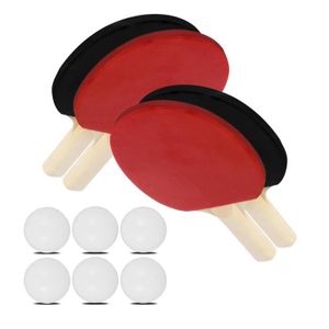 BOIS CADRE DE RAQUETTE Set de 2 kit de 2 raquette et 3 balle de ping-pong