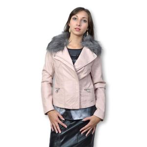 Veste cuir avec fourrure femme outlet