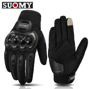 GANTS - SOUS-GANTS Gants de moto respirants à doigts complets pour hommes,gants de course de motocross,motard,accessoires - Black[E1003]