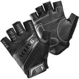 1 Paire Demi Doigt Cyclisme Gants Sbr Éponge Remplissage Vélo Bicyclette Cycle