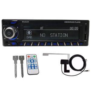 AUTORADIO 1Din RéCepteur DAB + Autoradio StéRéO MP3 Support Autoradio AM FM RDS Bluetooth USB SD AUX avec DAB Antenne