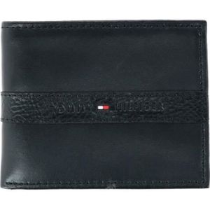 PORTEFEUILLE Tommy Hilfiger Portefeuille pour Hommes Noir Taille: 11 cm x 8,5 cm x 2 cm