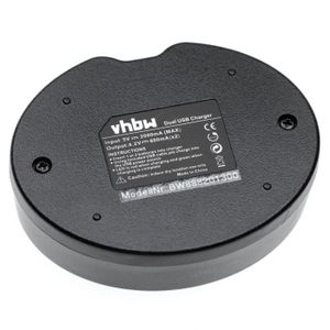 BN-VG108USM BN-VG114AC BN-VG114E Batterie Appareil Photo Digital Action cam vhbw Chargeur USB de Batterie Compatible avec BN-VG108U DSLR 