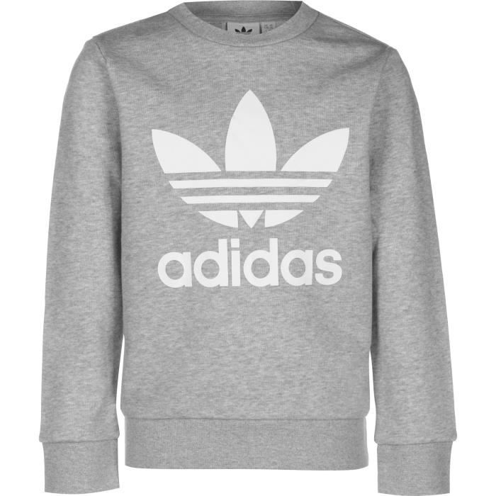 Bacteriën woonadres De layout Adidas Trefoil Crew sweat à capuche enfants VETEMENTS - LINGERIE>PULL -  GILET>SWEATSHIRT Medium grey heather - Cdiscount Prêt-à-Porter