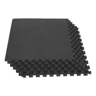 Tapis De Protection Sol 6 Dalles Mousse EVA + Bordures 63x63x1.2cm - Tapis Puzzle Gym Musculation Enfant Sans BPA