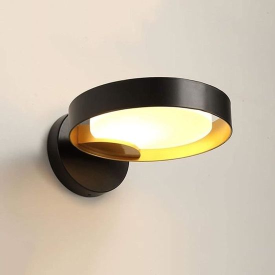 Applique Murale LED 6W 3000K - Blanc Chaud, Métal Et Acrylique - Pour Chambre, Salon, Salle De Bain