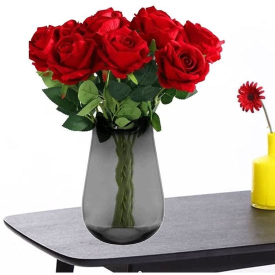 Vases, Petit Vase en Verre Vase Boule Verre Vase Transparent Verre Haut Vase Moderne en Verre