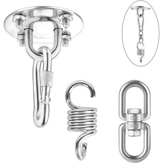 Crochets Hamac Acier Inox Avec Vis Pour Balançoire Résistants