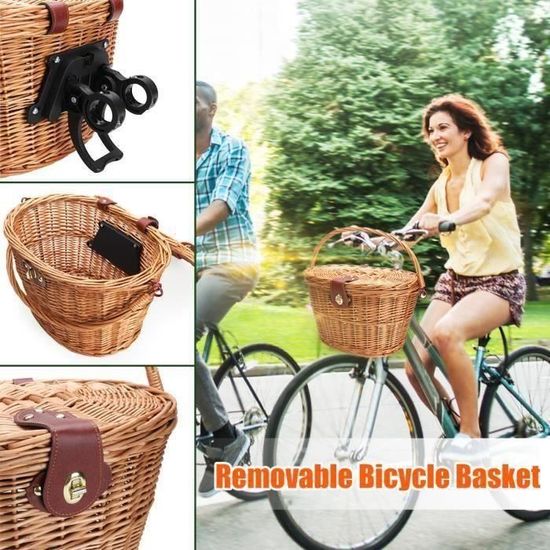 Panier De Vélo Détachable Pour Enfant - Plastique Résistant - Avec Arcs Décoratifs - Installation Facile