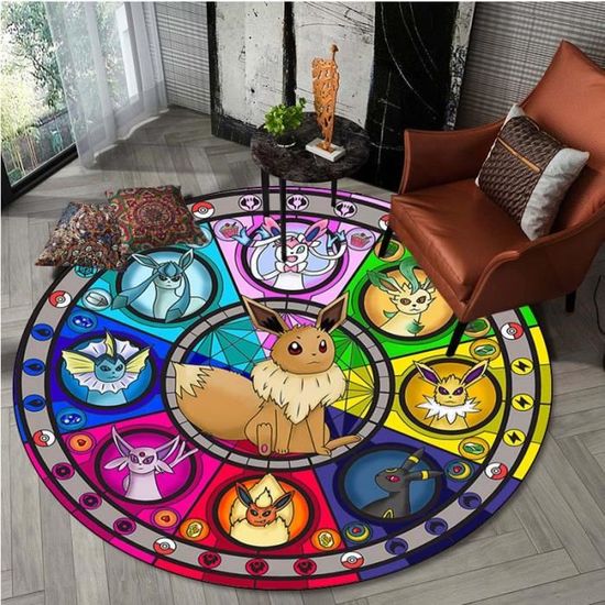 Tapis Pokémon Antidérapant Pour Chambre D’enfant - 80 X 120 Cm, Impression Numérique, 100% Polyamide