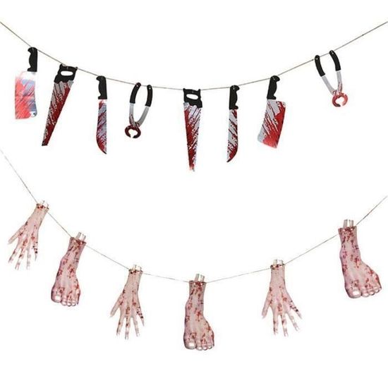 Kit Décoration Halloween – Banderole, Gaze Noire, Araignée Géante, Ballons – Pour Fête Effrayante