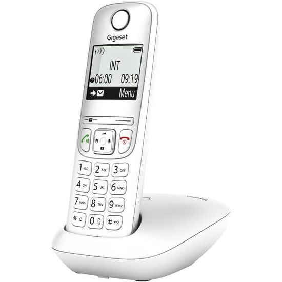 Téléphone Fixe sans Fil au Design Moderne avec Grand Écran Rétro-Éclairé,  Fonctions Mains Libres et Blocage D'appels Téléphone[144] - Cdiscount  Téléphonie