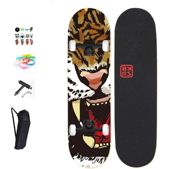 Planche De Skateboard Vierge Enfant - 60x15cm - Bois Naturel à Personnaliser